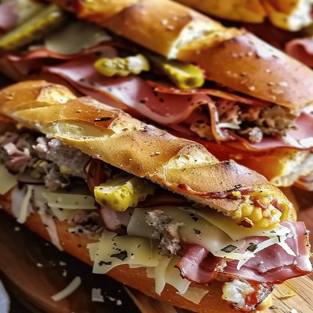 Giant Muffaletta Italian Sandwich