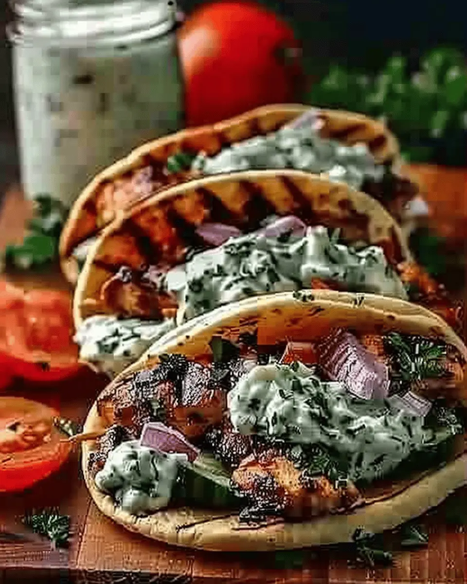 Greek-Style Chicken Gyros with Homemade Tzatziki