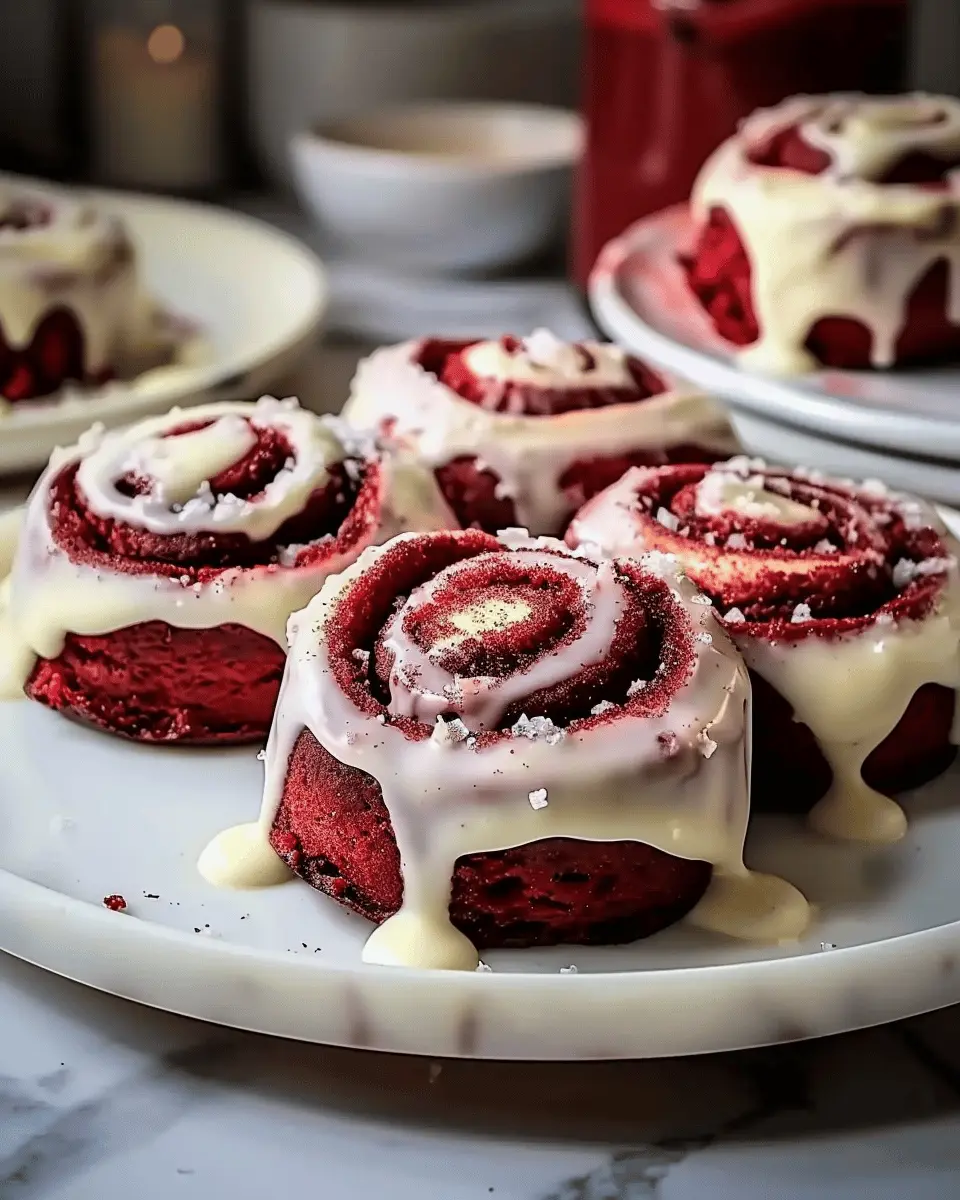 Heavenly Red Velvet Cinnamon Rolls