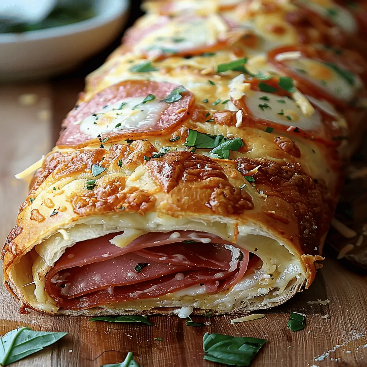 Italian Stromboli Stuffed Bread