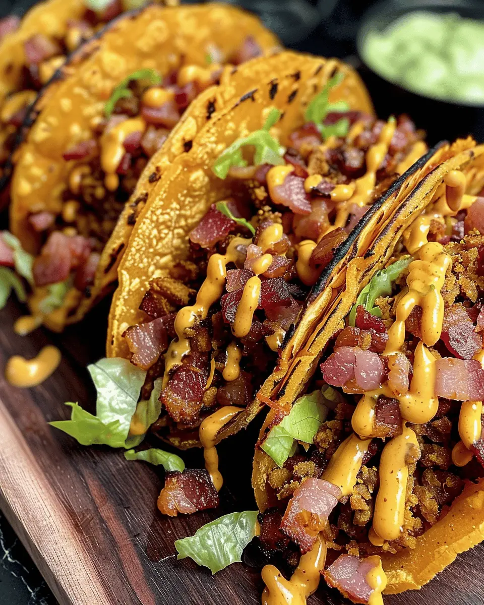 Loaded Bacon Cheeseburger Tacos