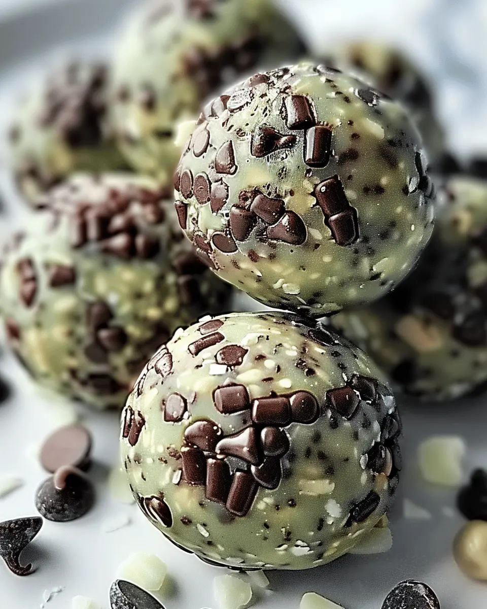 Mint Chocolate Chip Protein Balls