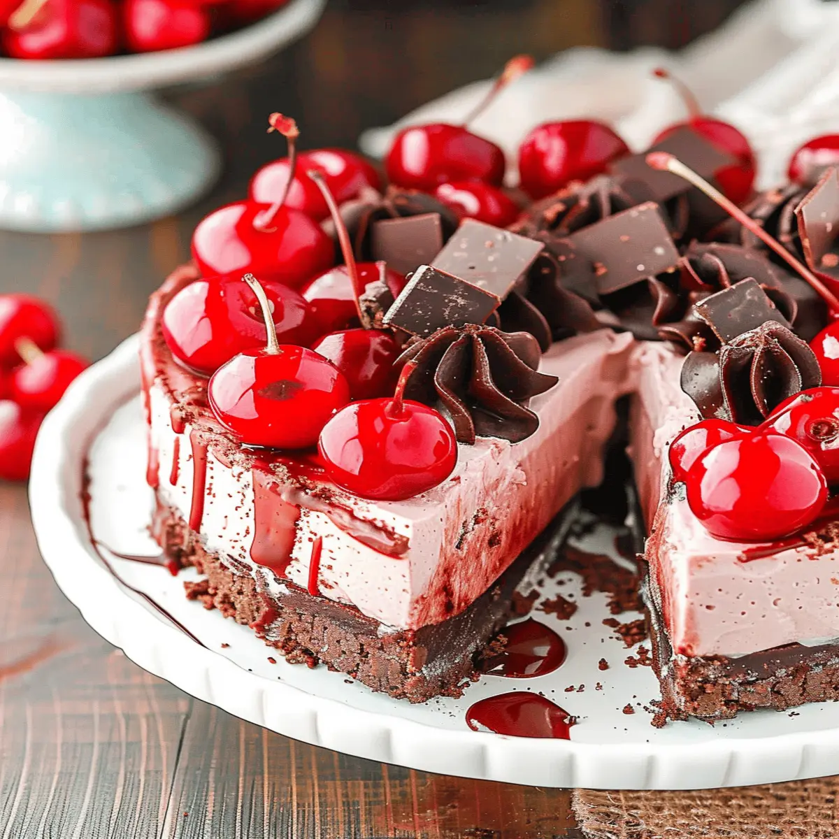 No Bake Black Forest Cheesecake