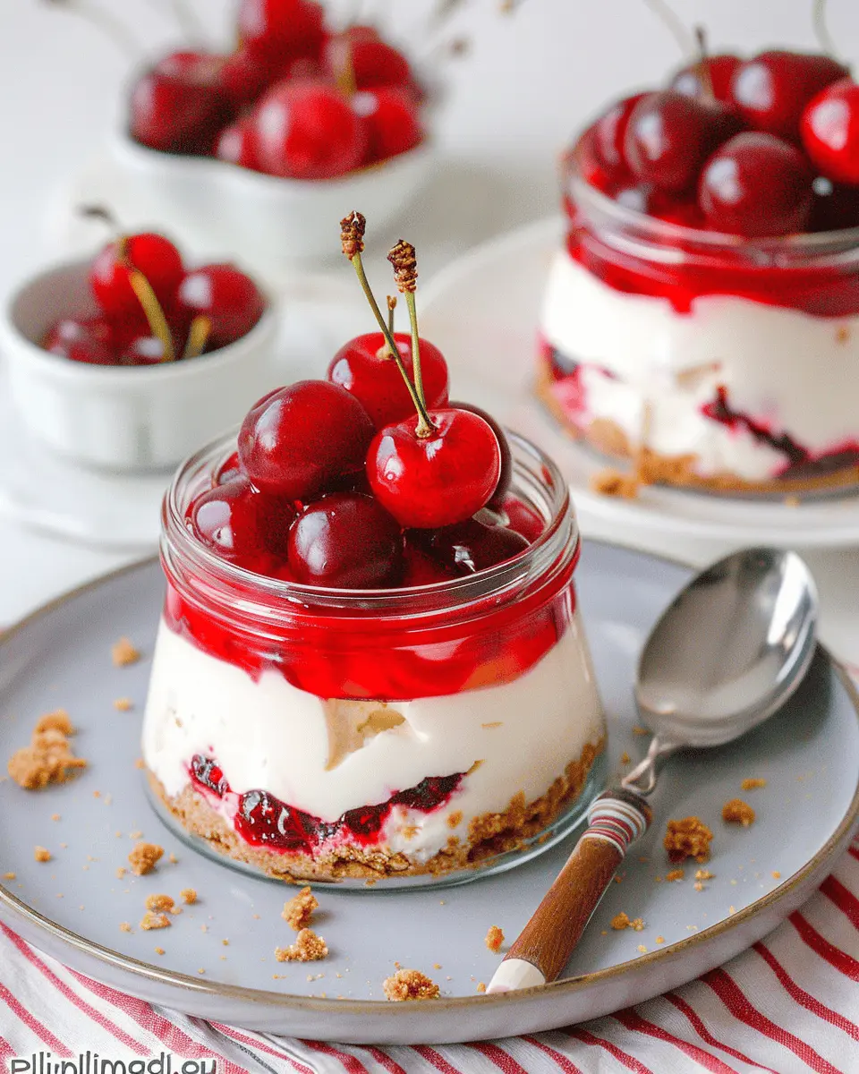 No Bake Cherry Cheesecake