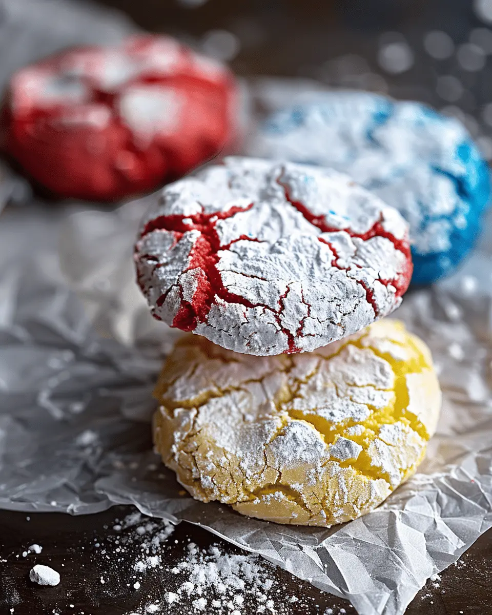 Patriotic Crinkle Cookies