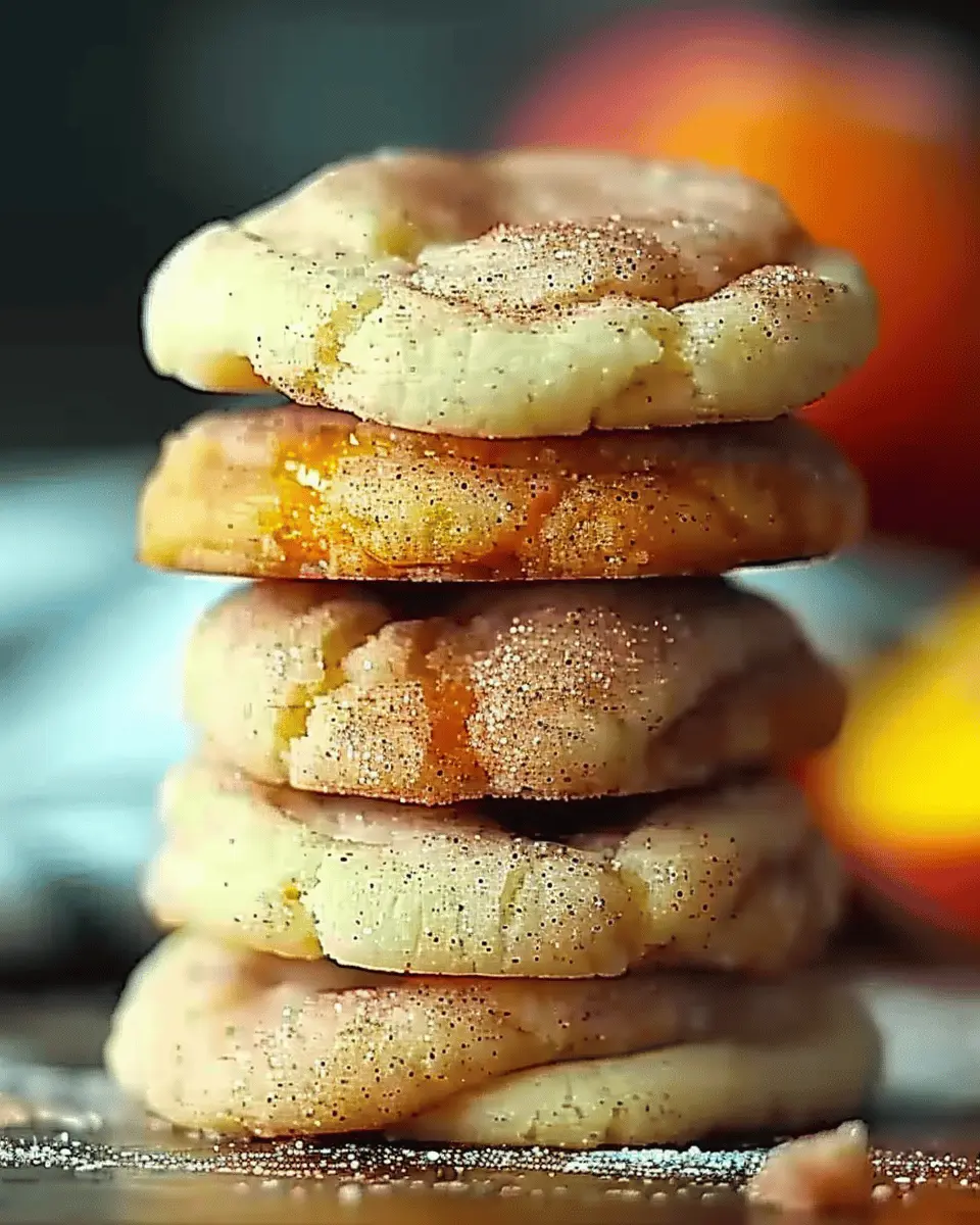Peach Snickerdoodle Cookies