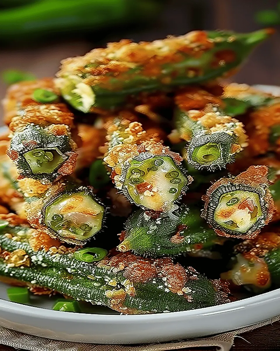 Pepper Jack Cheese Stuffed Fried Okra