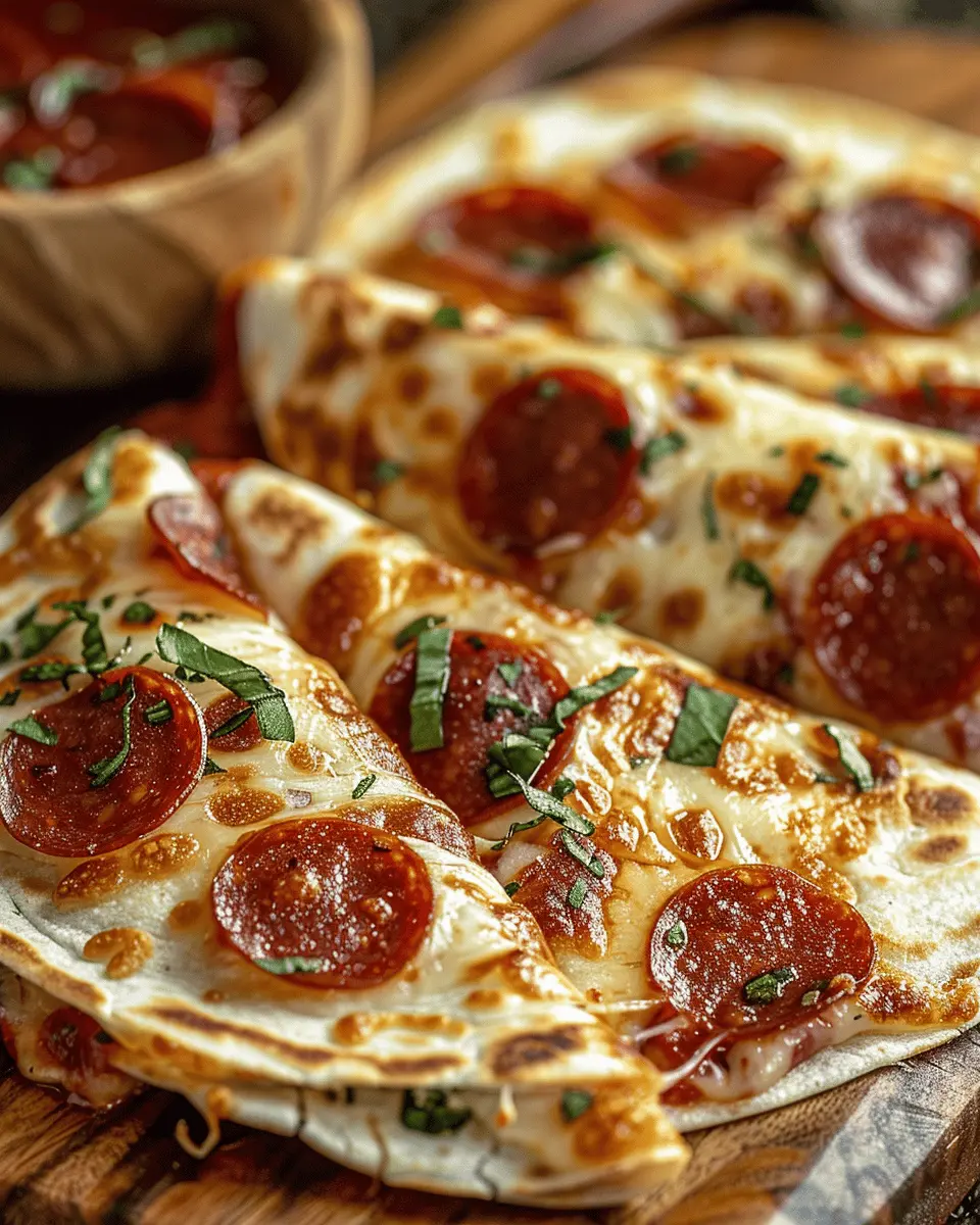 Pepperoni Pizza Quesadillas