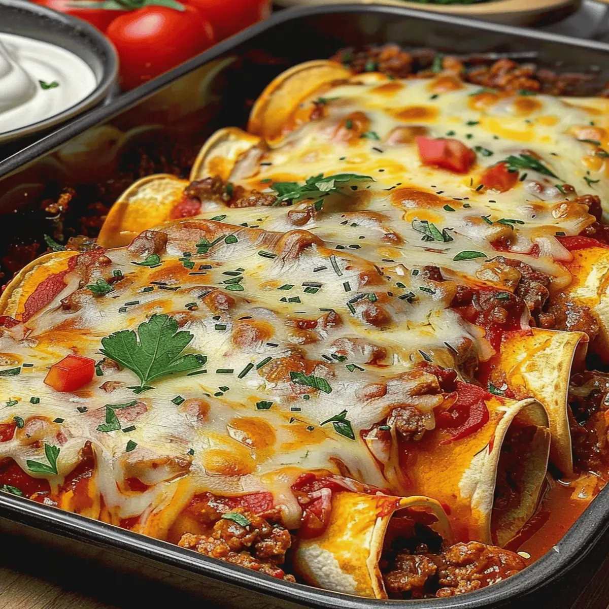 Pizza Enchiladas Ground Beef