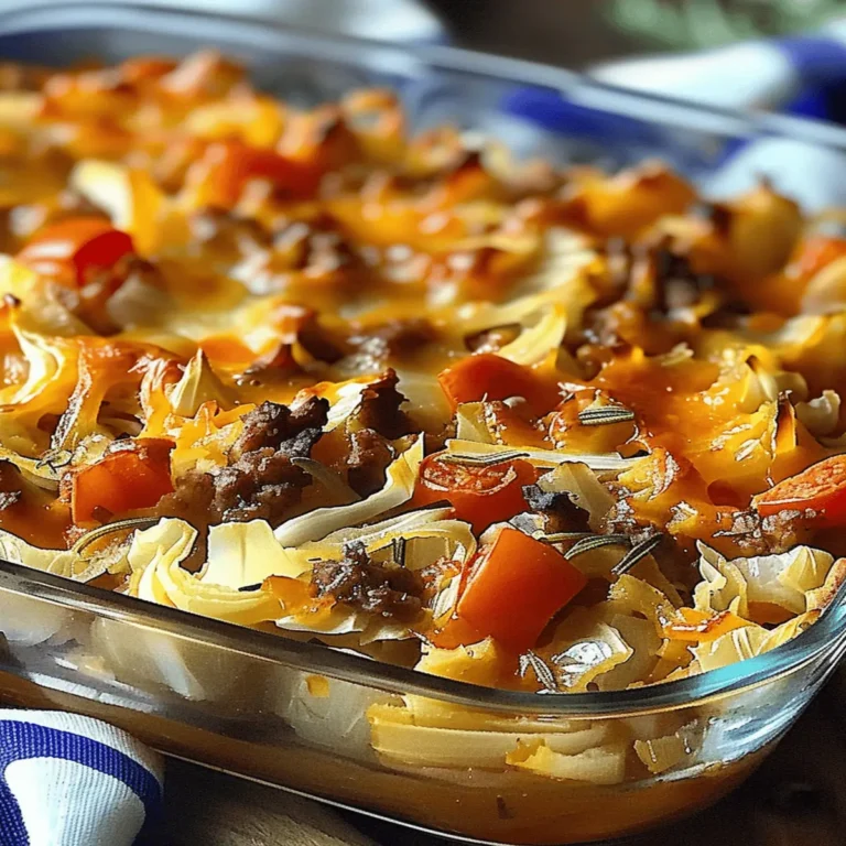 Savory Cabbage Beef Bake
