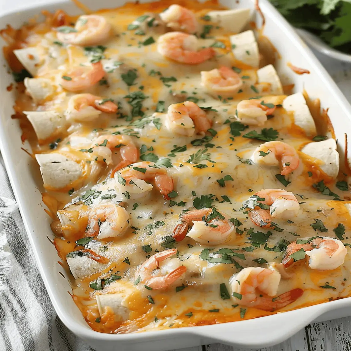 Shrimp Enchiladas Cream Sauce