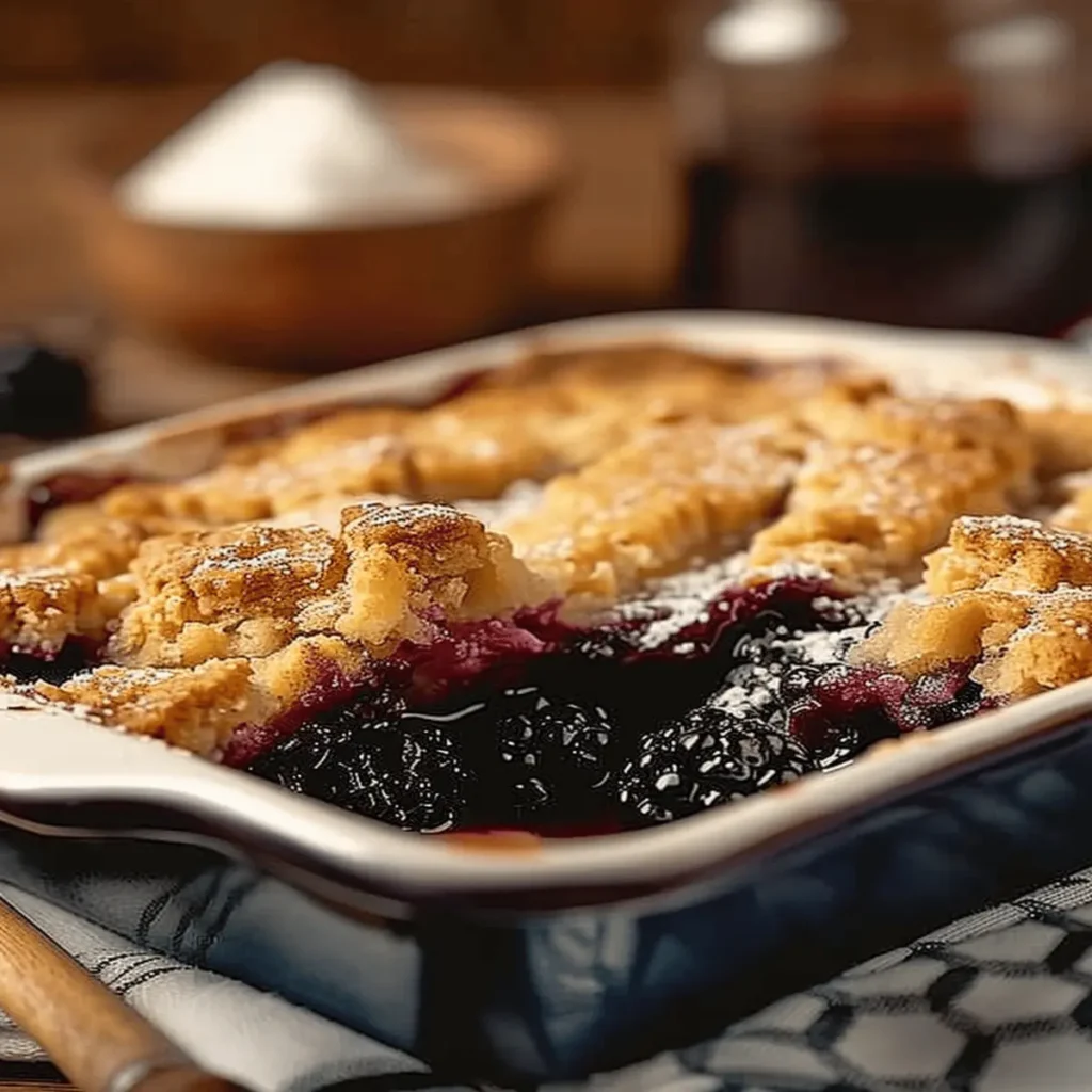 Warm and Sweet Blackberry Cobbler