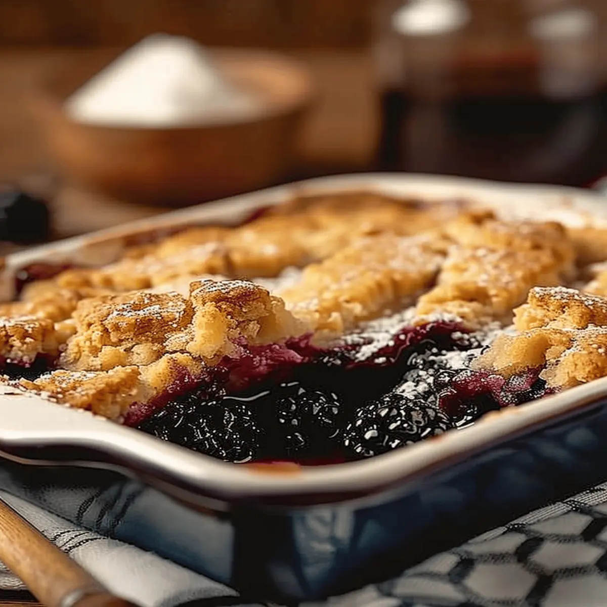 Warm and Sweet Blackberry Cobbler