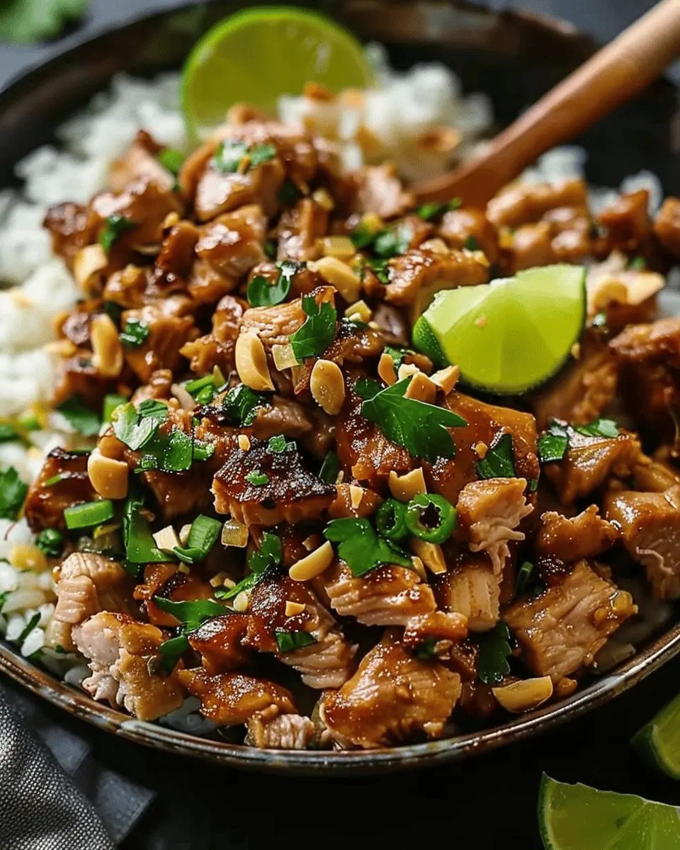 Ginger Lime Pork with Coconut Rice