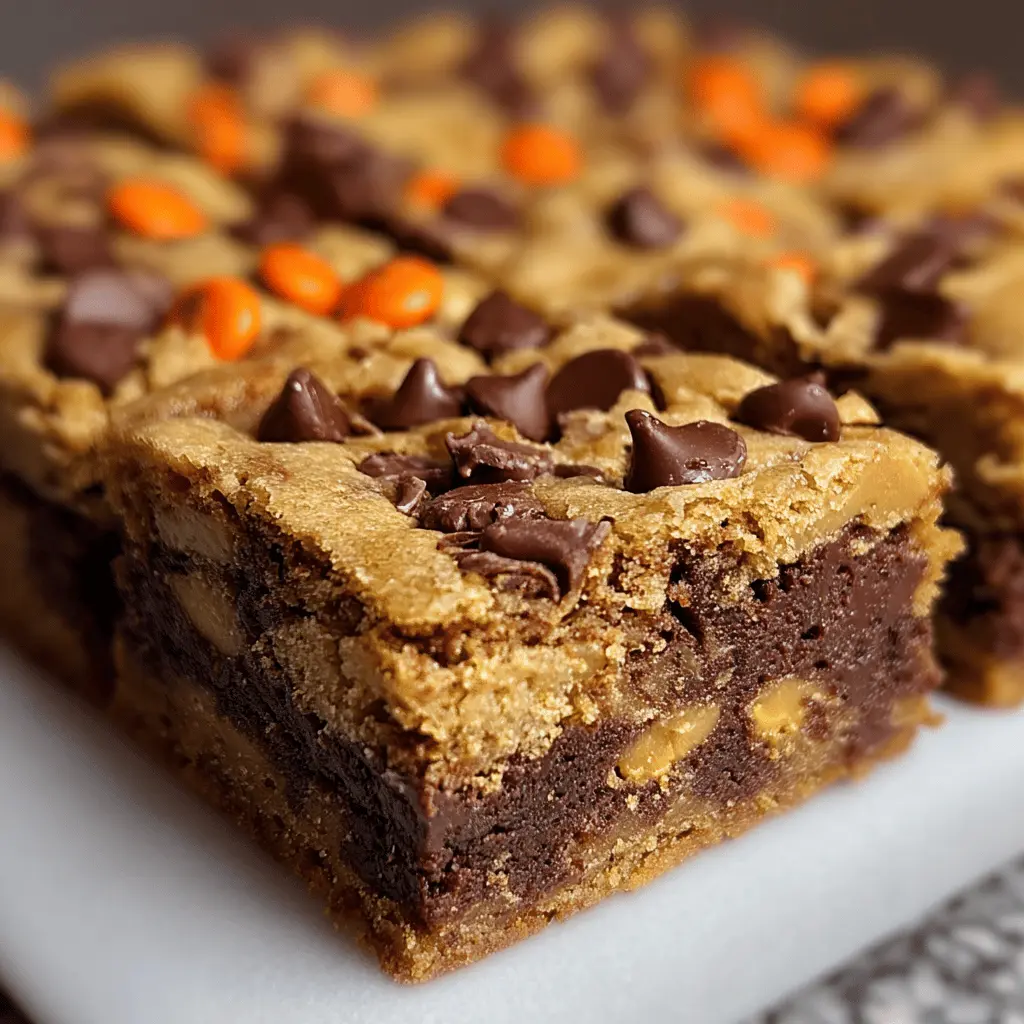 Reese’s Pieces Chocolate Chip Cookie Bars