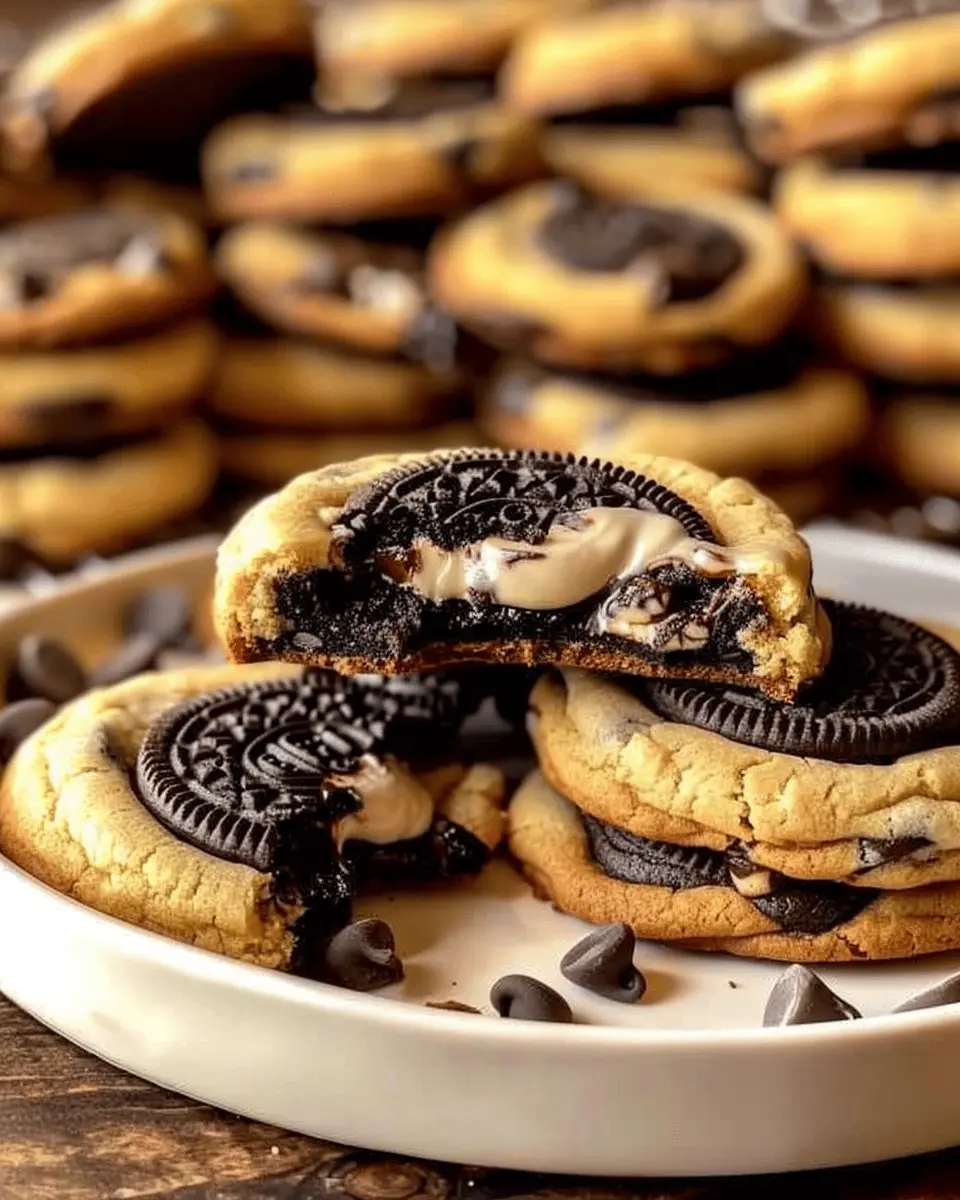 Oreo-Stuffed Chocolate Chip Cookies
