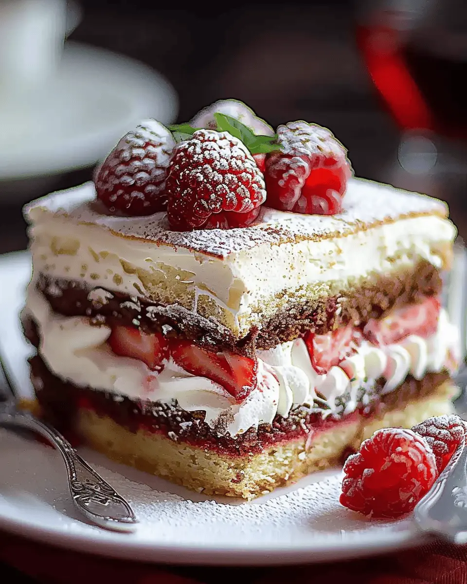 Italian Vanilla Raspberry Love Cake