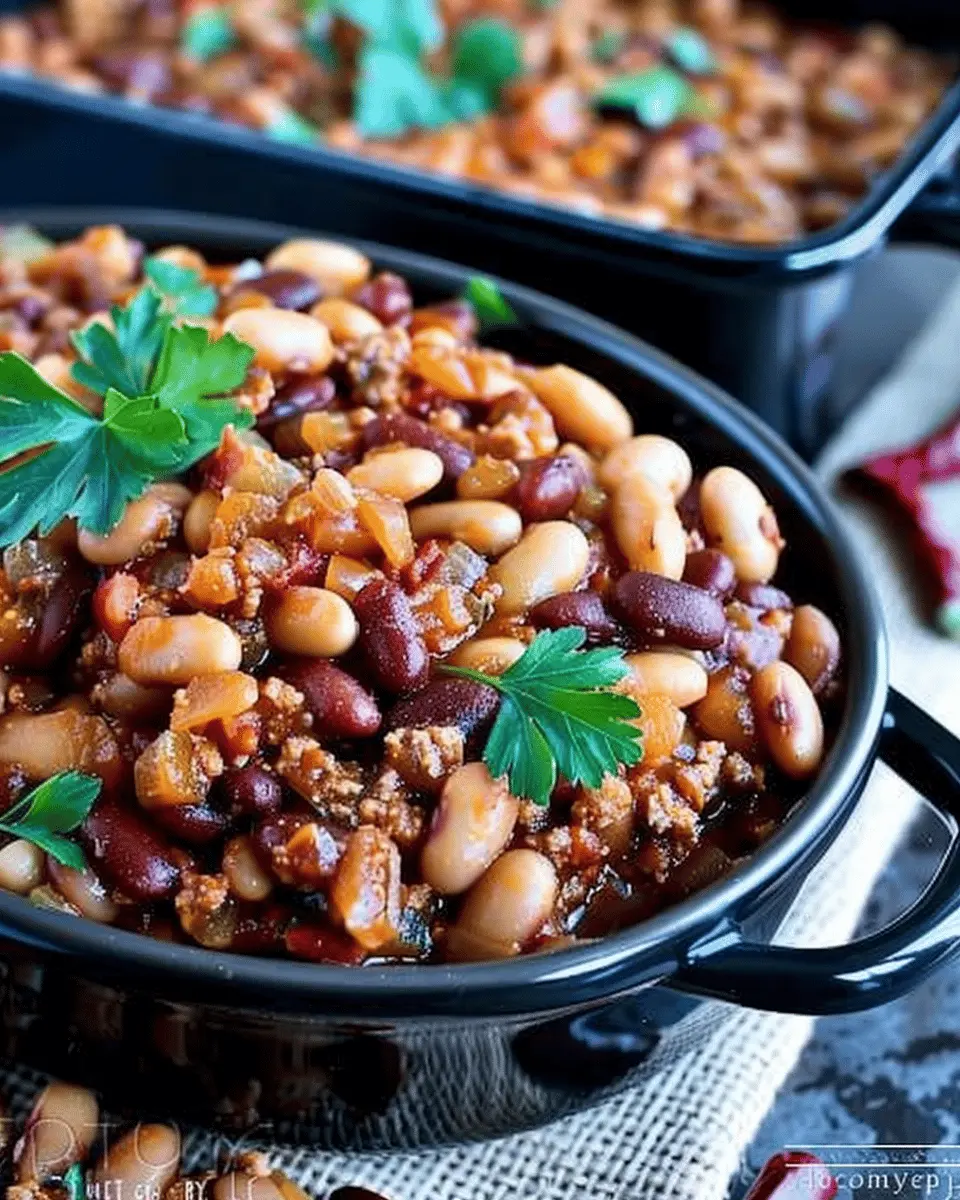 The BEST Slow Cooker Cowboy Beans