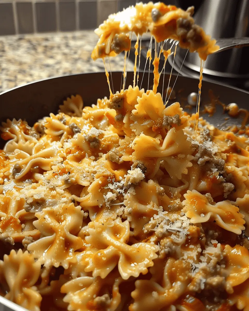 creamy velveeta bowtie pasta