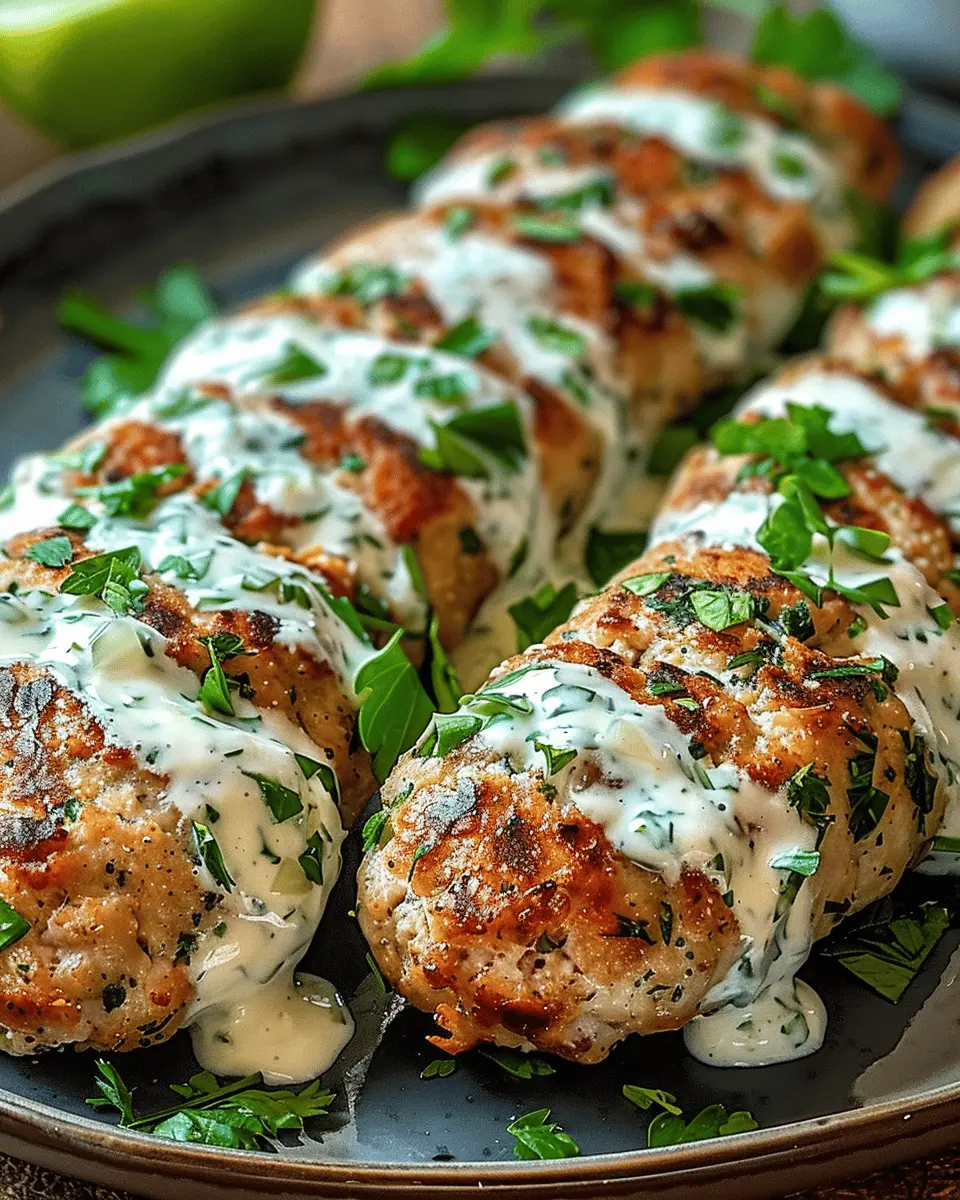 Chicken Kofta with Garlic Yogurt Sauce