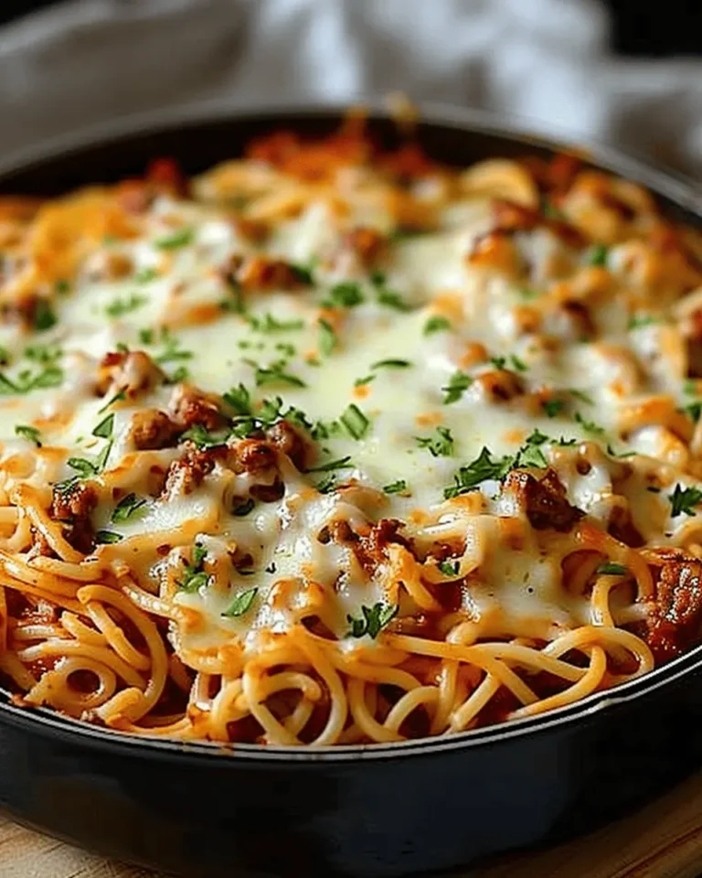 Baked Cream Cheese Spaghetti Casserole Heaven!