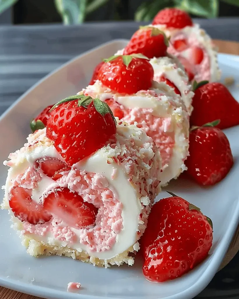 Strawberry Shortcake Cheesecake Rolls