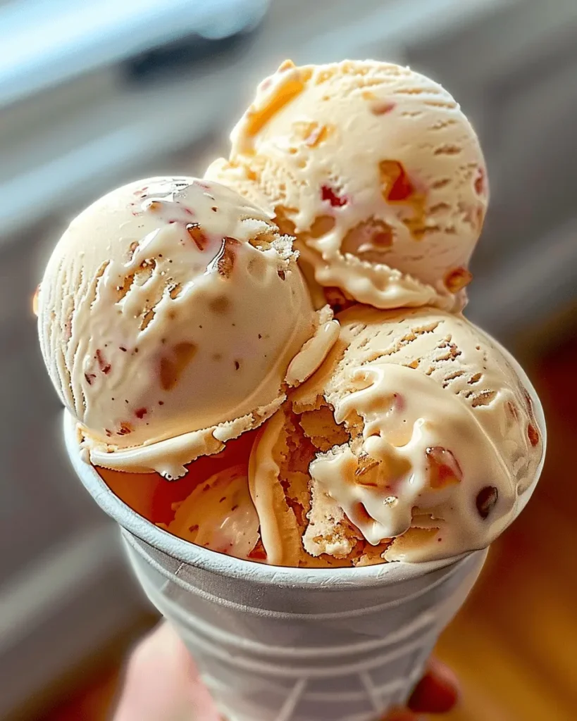 Homemade Peach Ice Cream