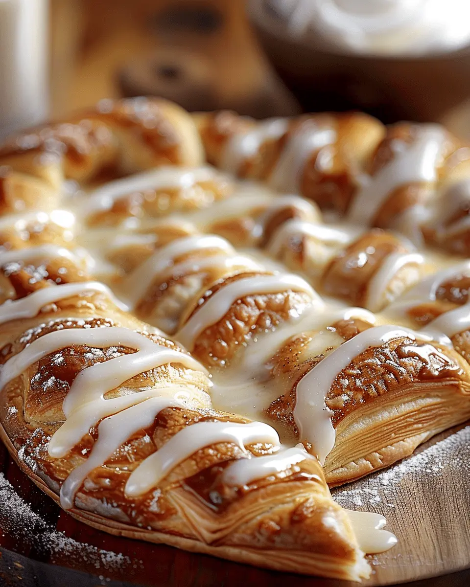 Cinnamon Sugar Crescent Roll Pizza