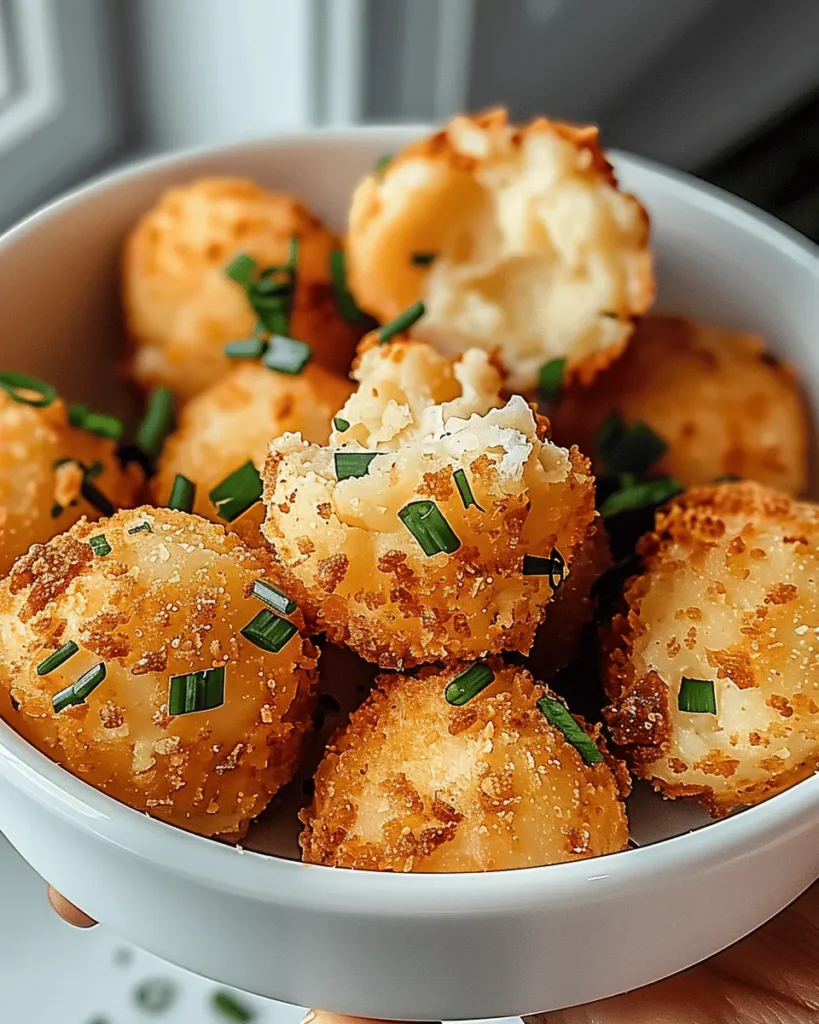Air Fryer Cheesy Mashed Potato Balls