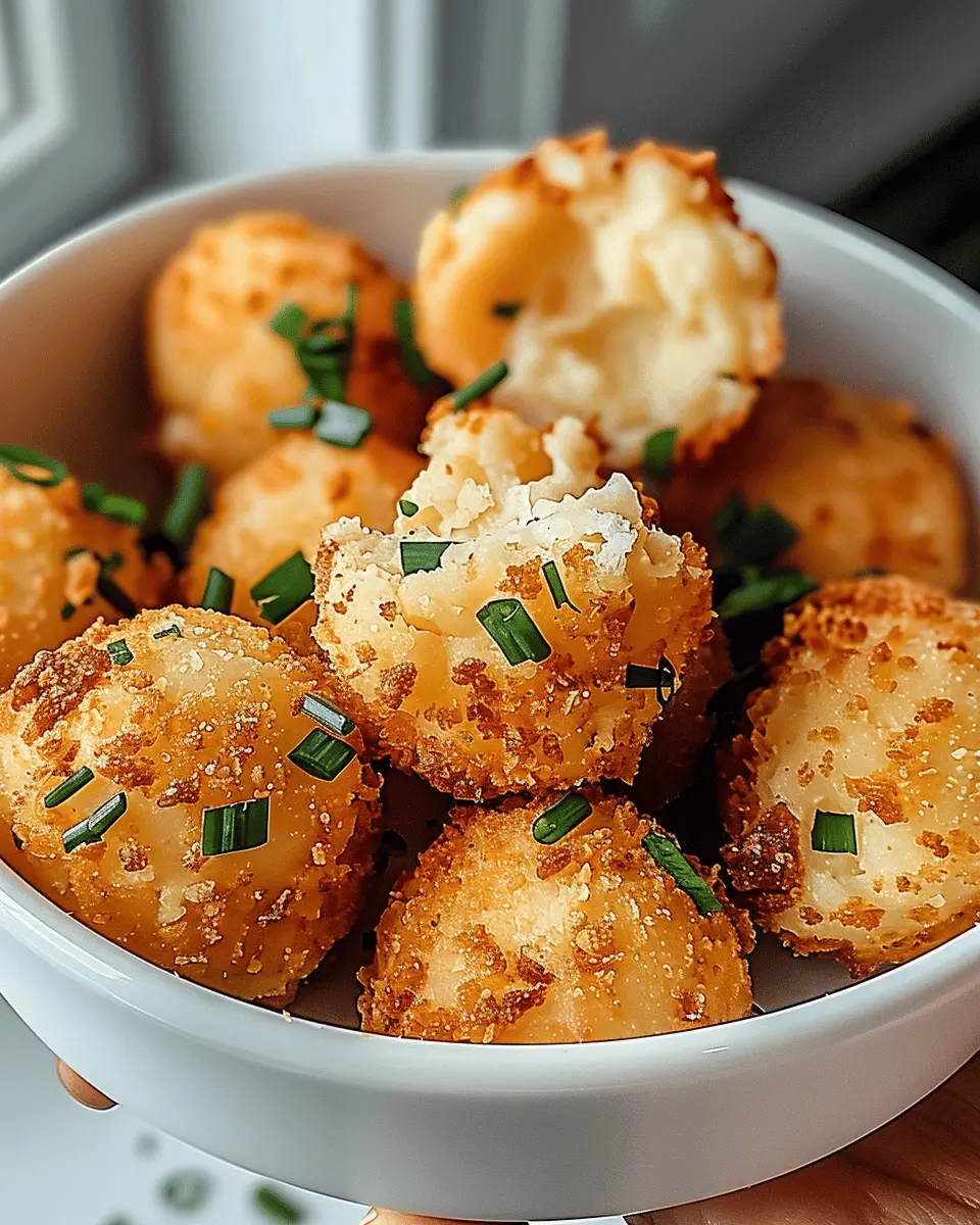 Air Fryer Cheesy Mashed Potato Balls