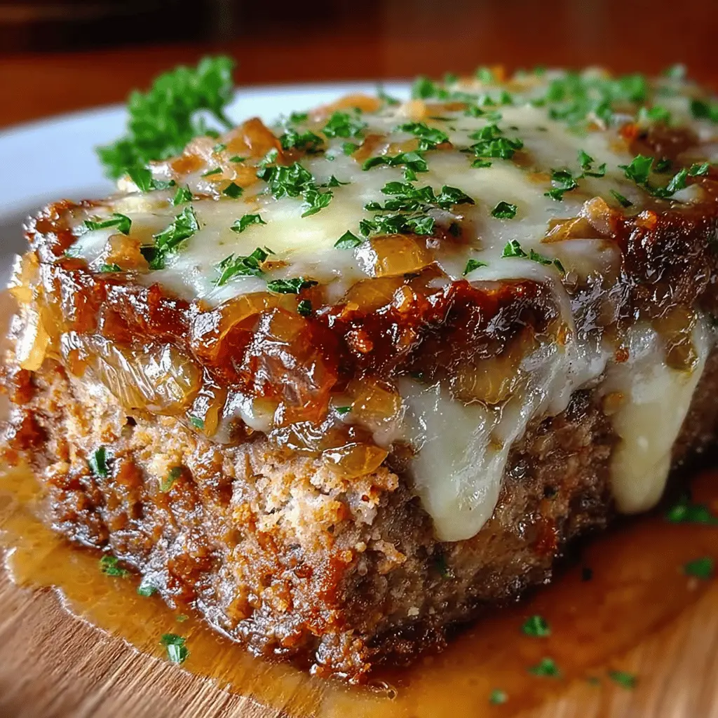 French Onion Beefloaf with Swiss