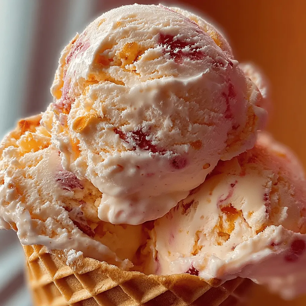 Homemade Peach Ice Cream