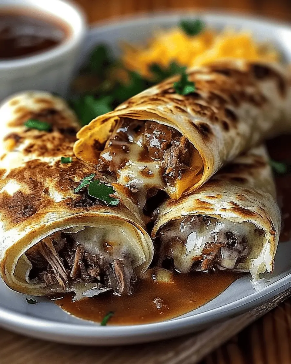 French Dip Tortilla Roll Ups