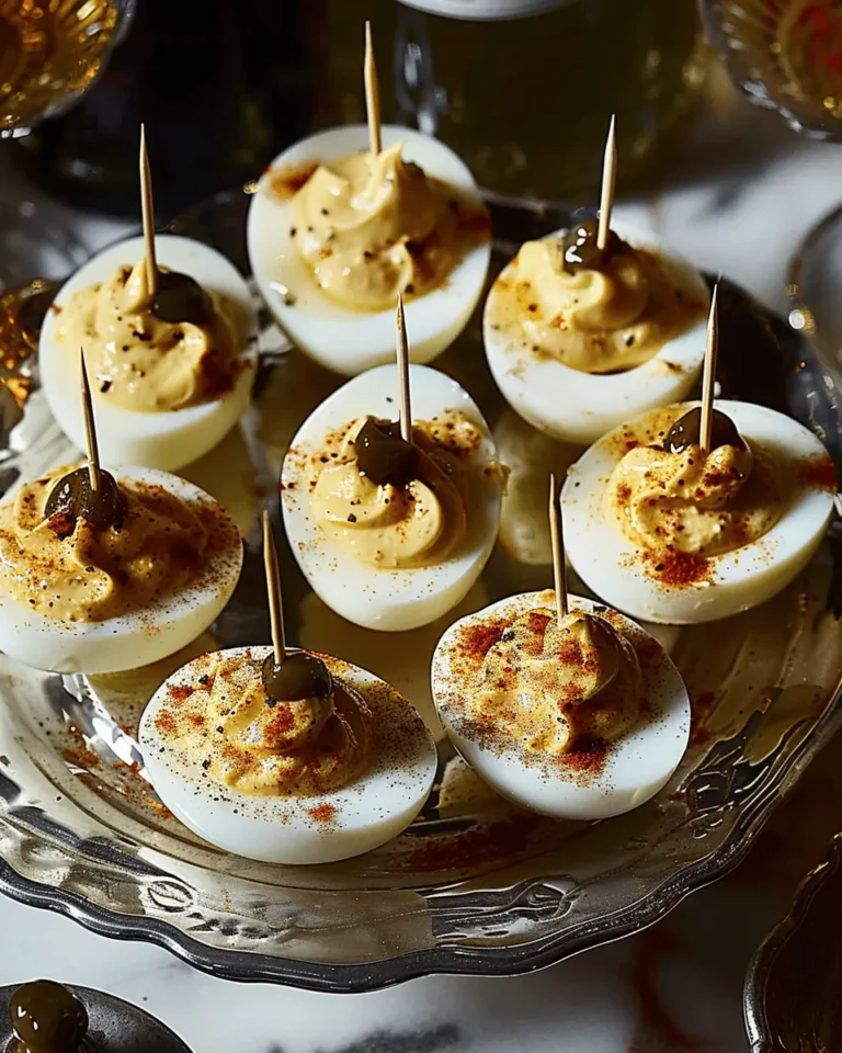 Dirty Martini Deviled Eggs