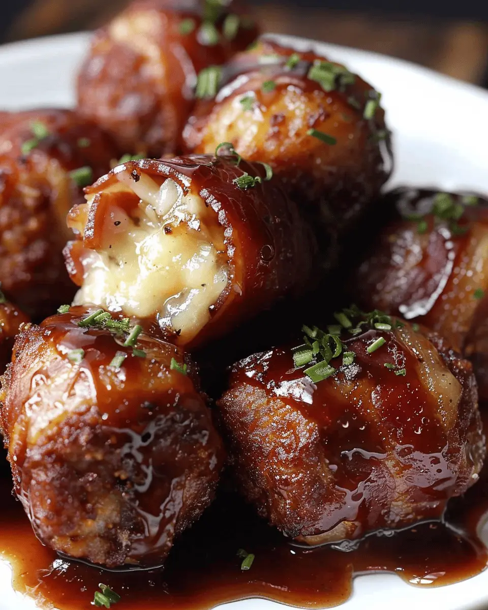 Cheddar-Stuffed BBQ Bacon Bombs