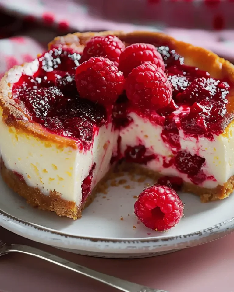 Baked Raspberry Cheesecake