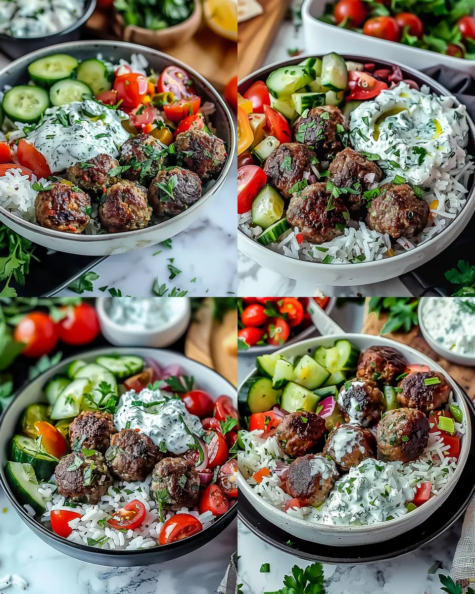 Greek Meatball Bowl