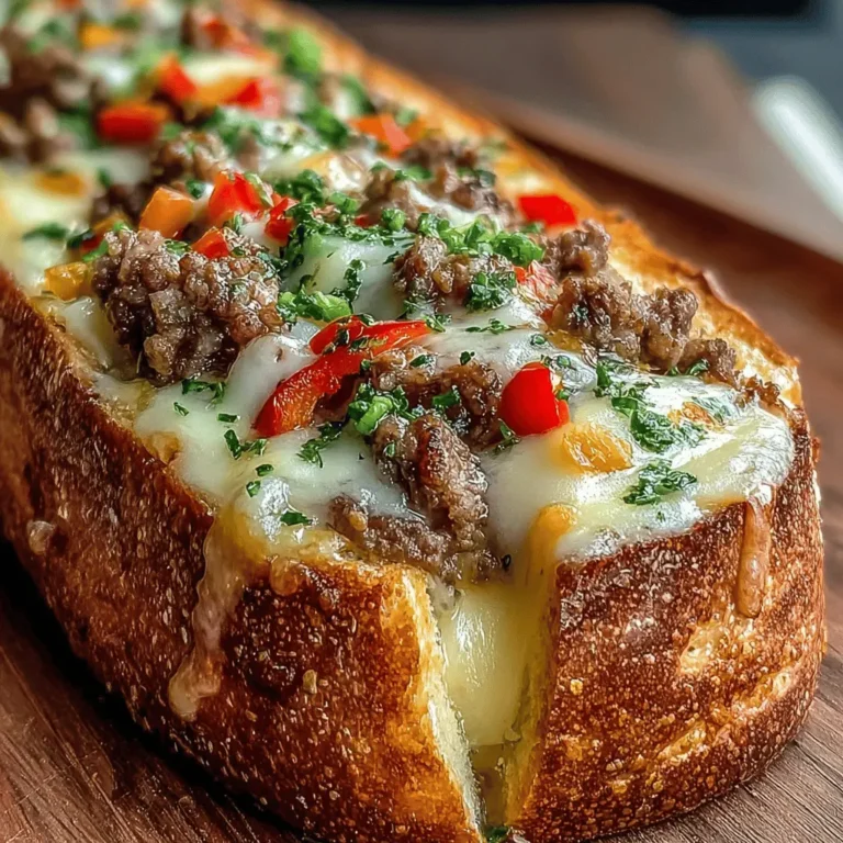 Loaded Cheesesteak Garlic Bread