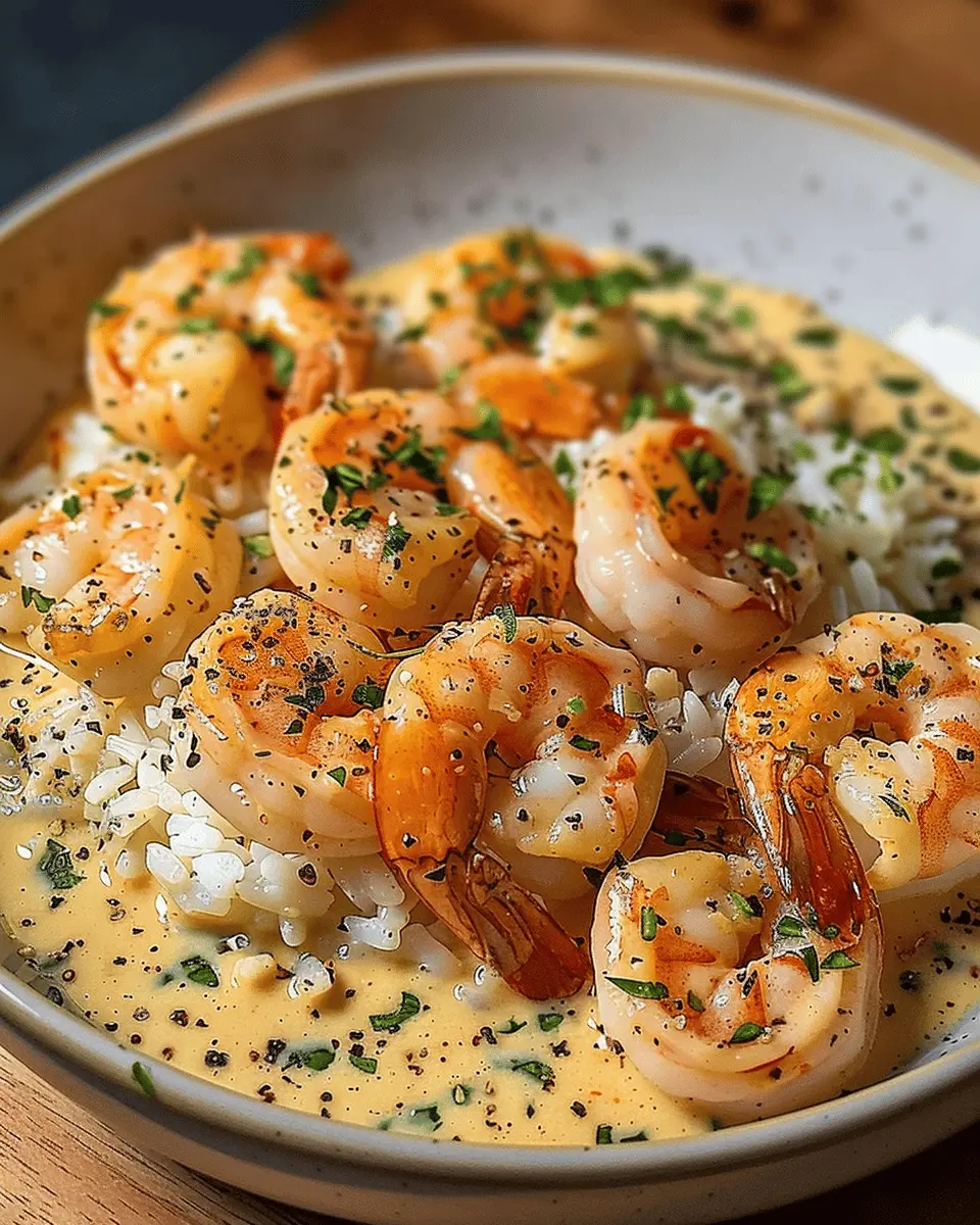 Creamy Garlic Butter Shrimp Bowl