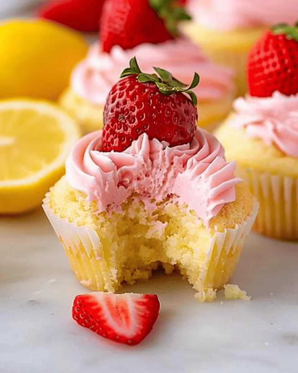 Strawberry Lemonade Cupcakes