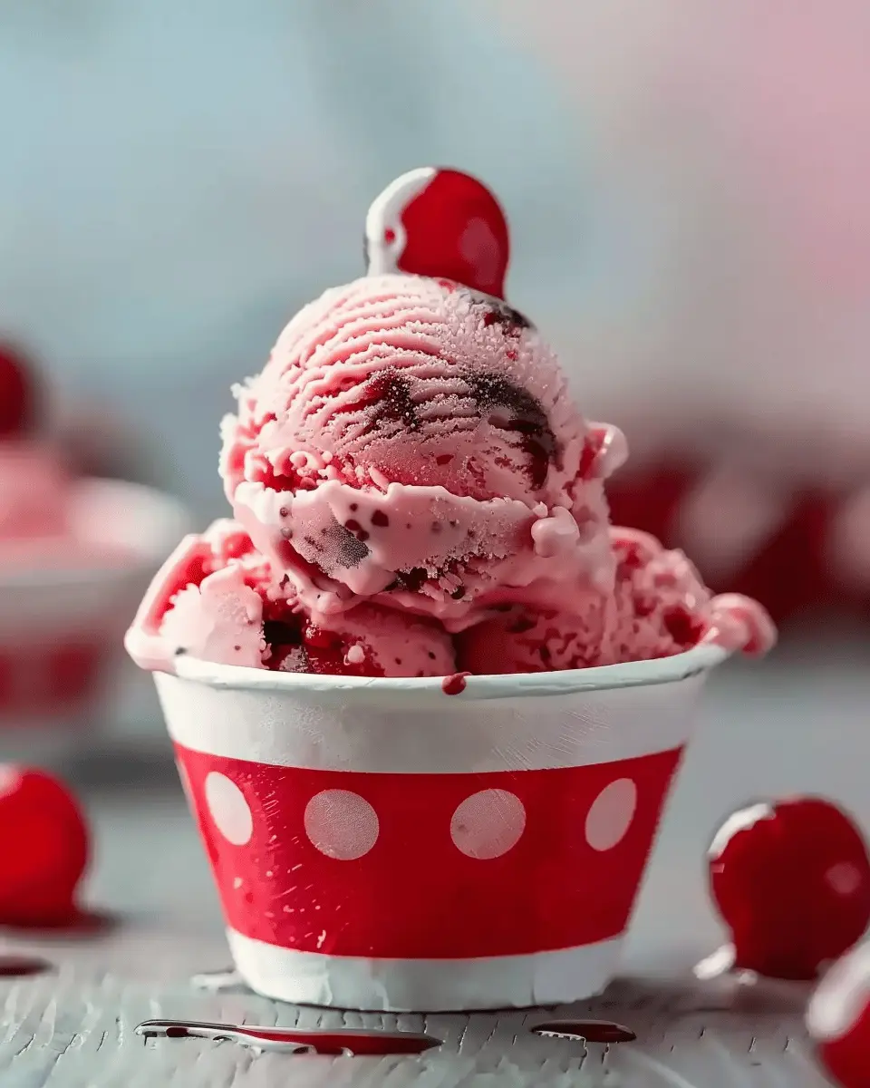 CHERRY COKE ICE CREAM (NO-CHURN)
