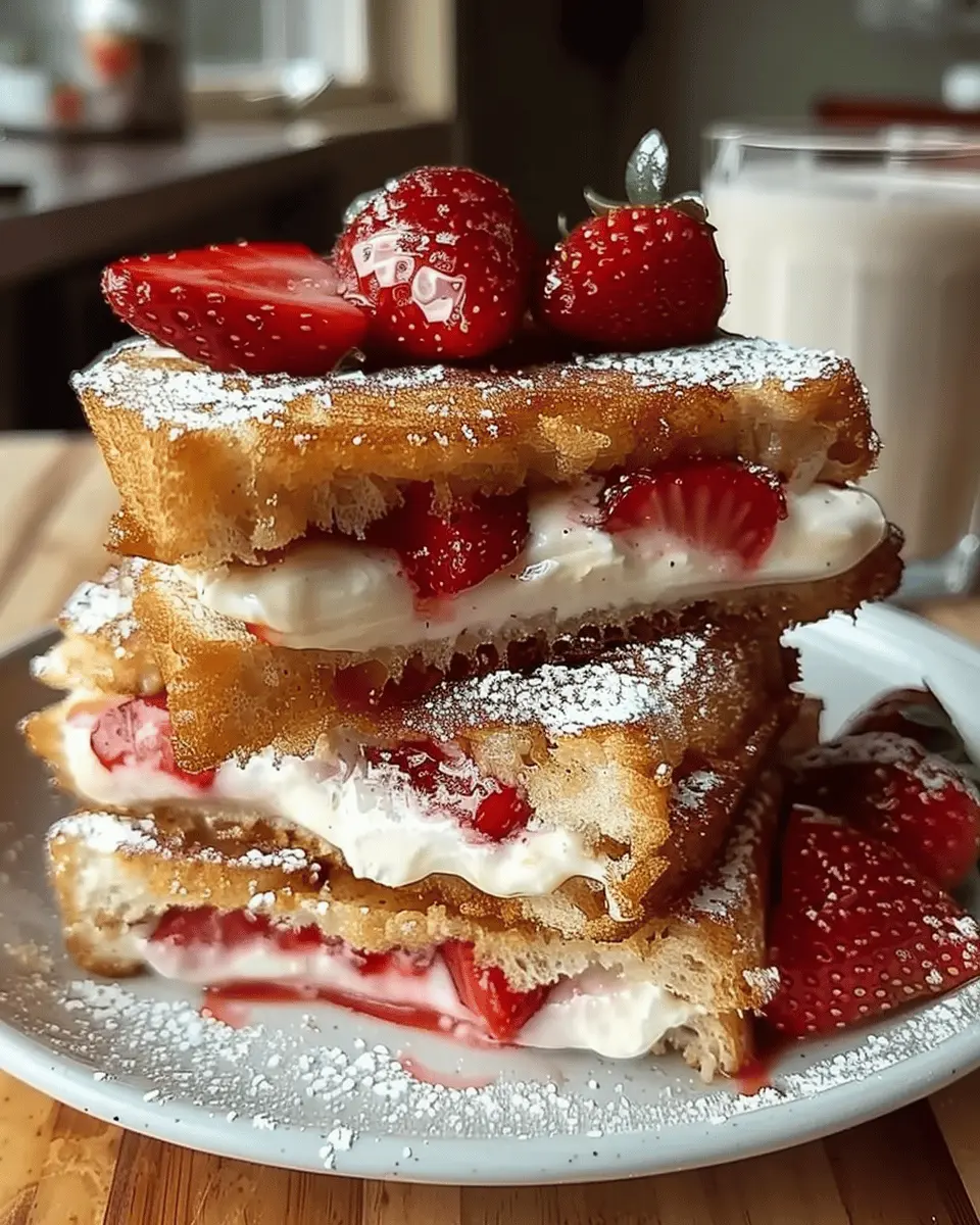 Fried Strawberry Cheesecake Sandwiches