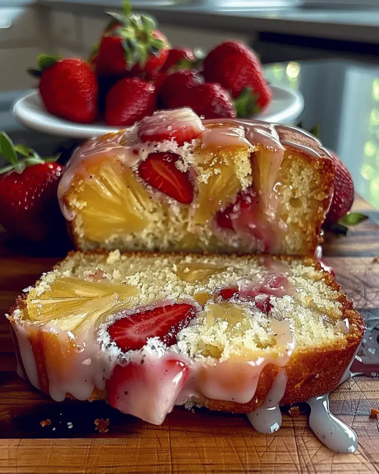 Strawberry Pineapple Pound Cake