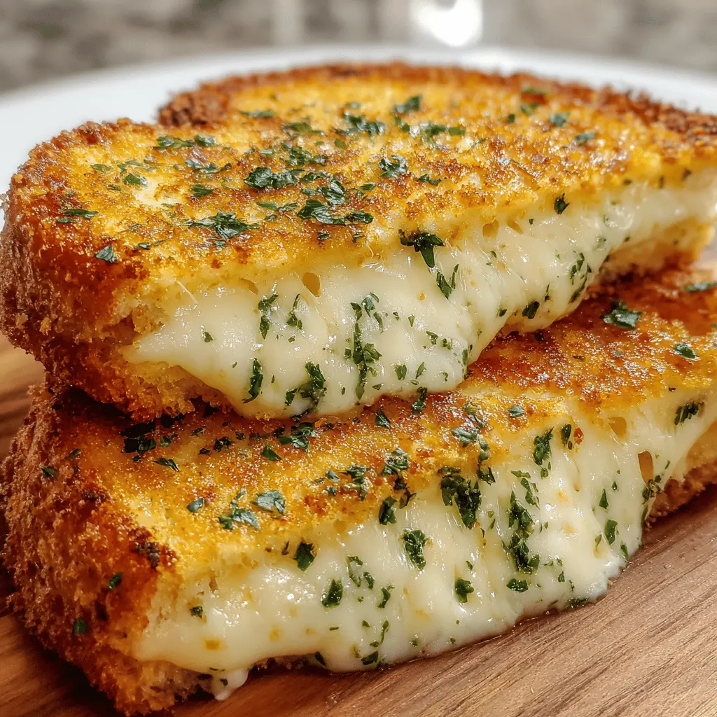 Garlic Bread Grilled Cheese