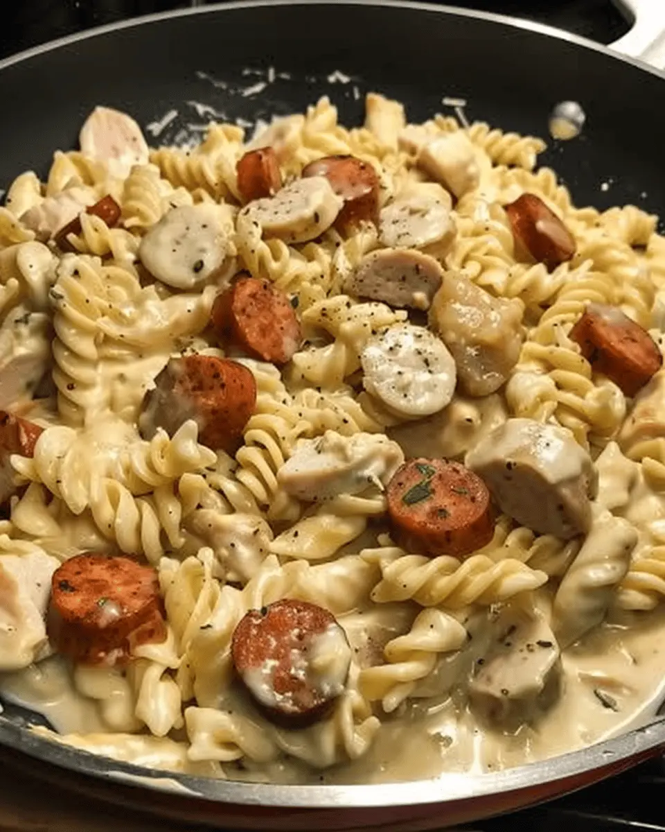 Creamy Pepper Jack Chicken & Sausage Pasta