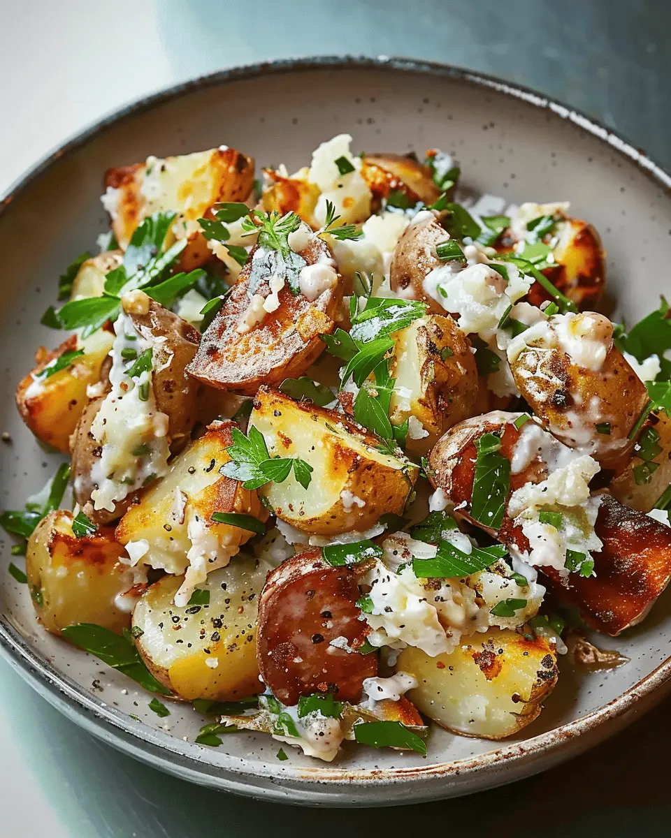 Crispy Smashed Potato Salad