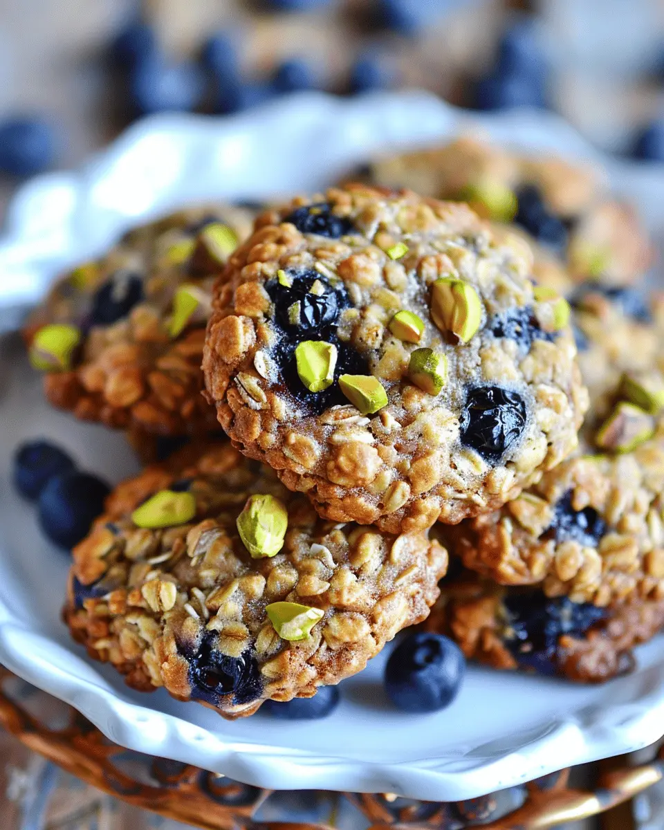 Blueberry Pistachio Oatmeal Cookies