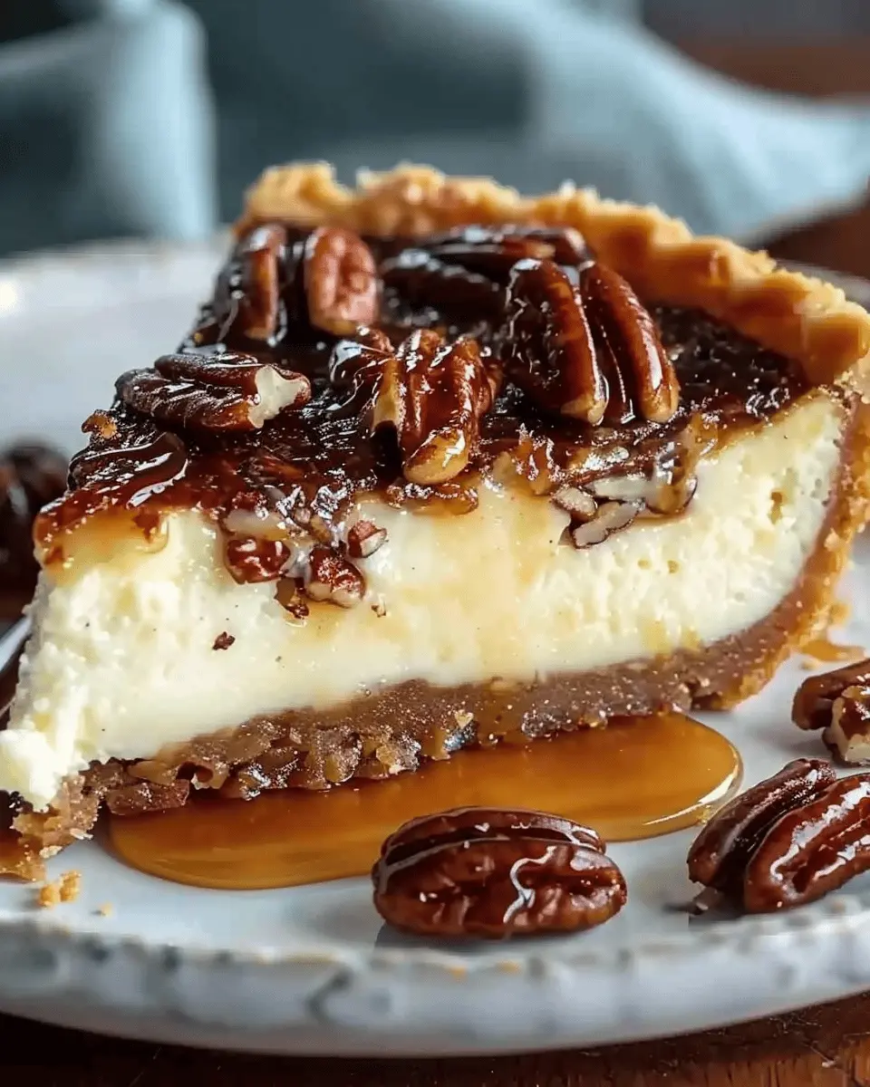 Caramel Pecan Cheesecake Pie