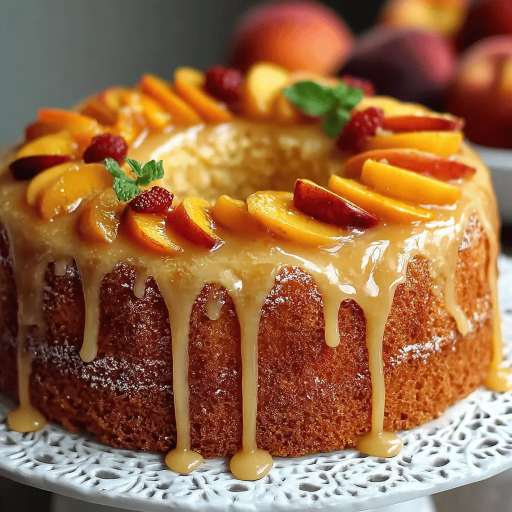 Peach Buttermilk Pound Cake