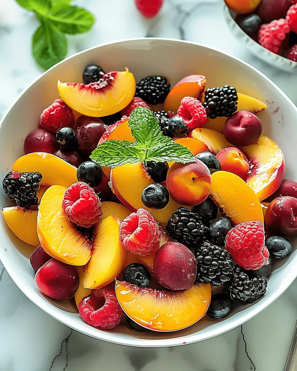 Summer Peach Fruit Salad